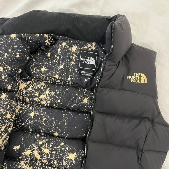 The North Face Nuptse Limited Edition Black and Gold 700 down vest XS - Like New - Picture 1 of 4